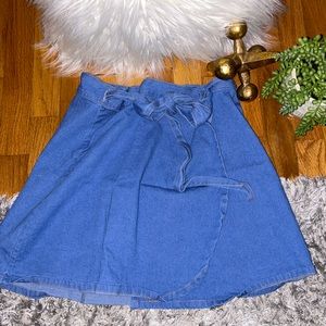 Denim Wrap skirt